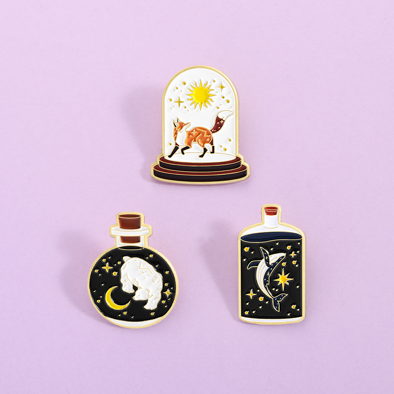 Marine Aquarium Decorations - Starry Sky Magic Bottle Animal Enamel
