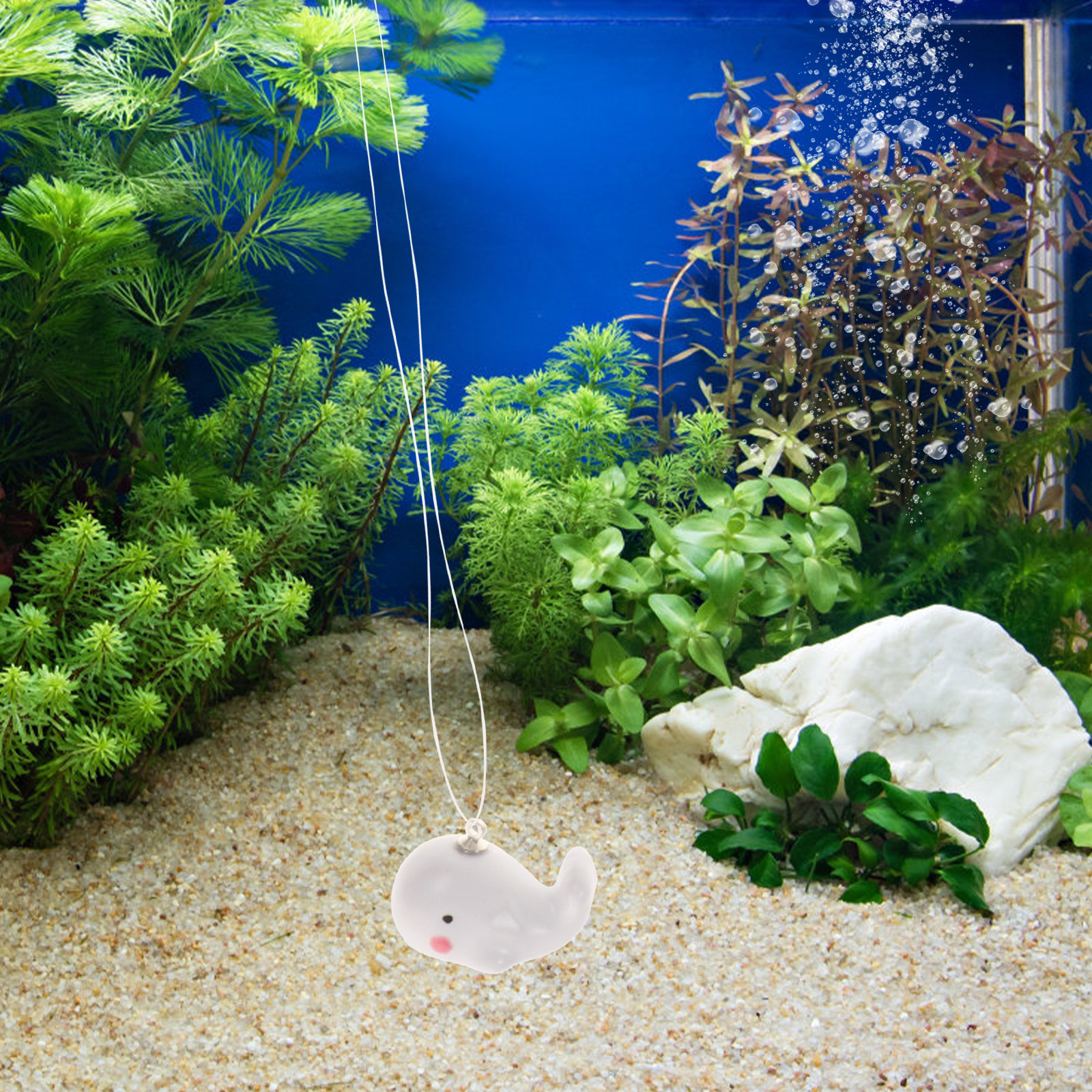 Marine Aquarium Design - 2Pcs Lifelike Floating Whale Aquarium Decor