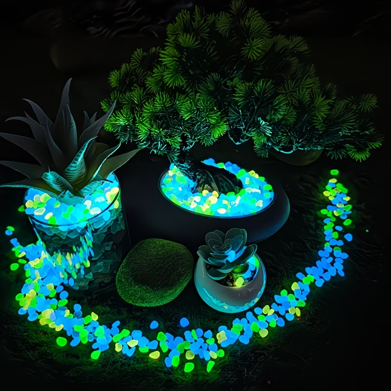 300PCS Luminous Pebble Set,0.9 - Aquarium Marine Plants 评论和价格