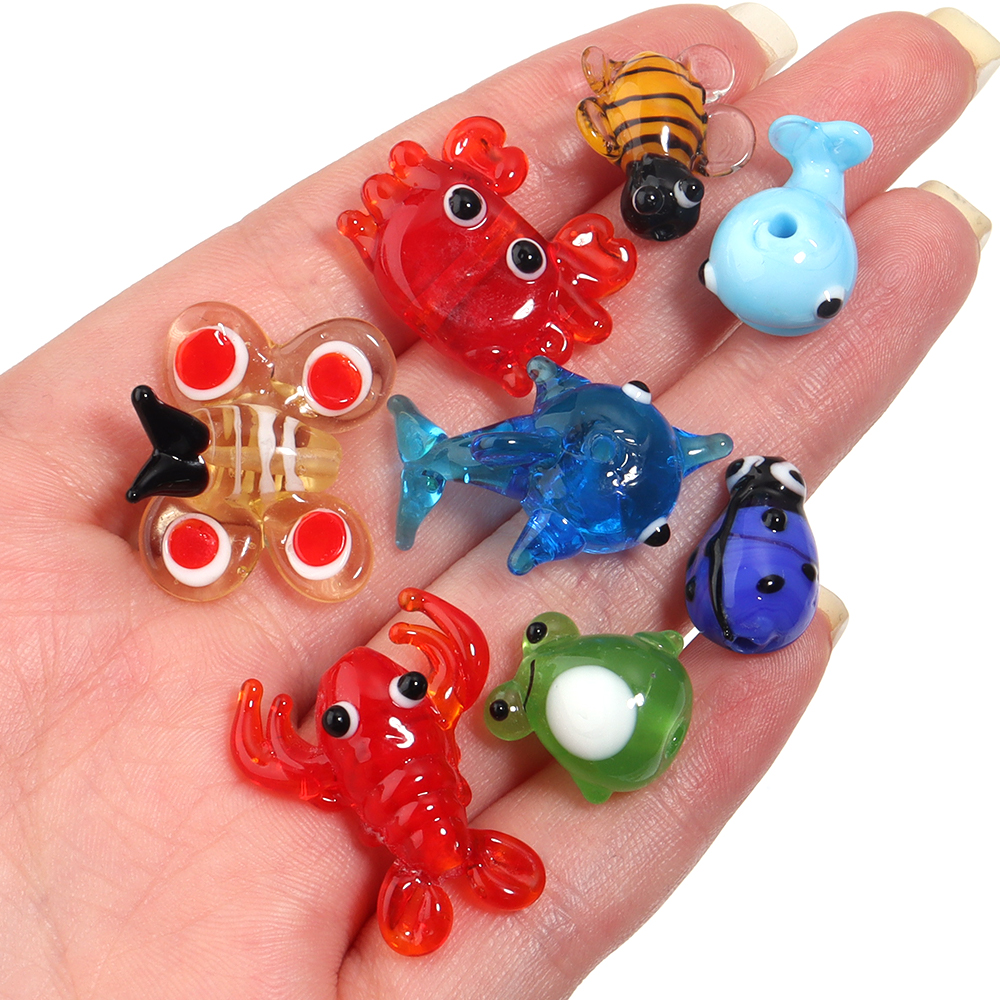 2Pcs Glass Pendant Marine Anim - Marine Aquarium Decorations 评论和价格