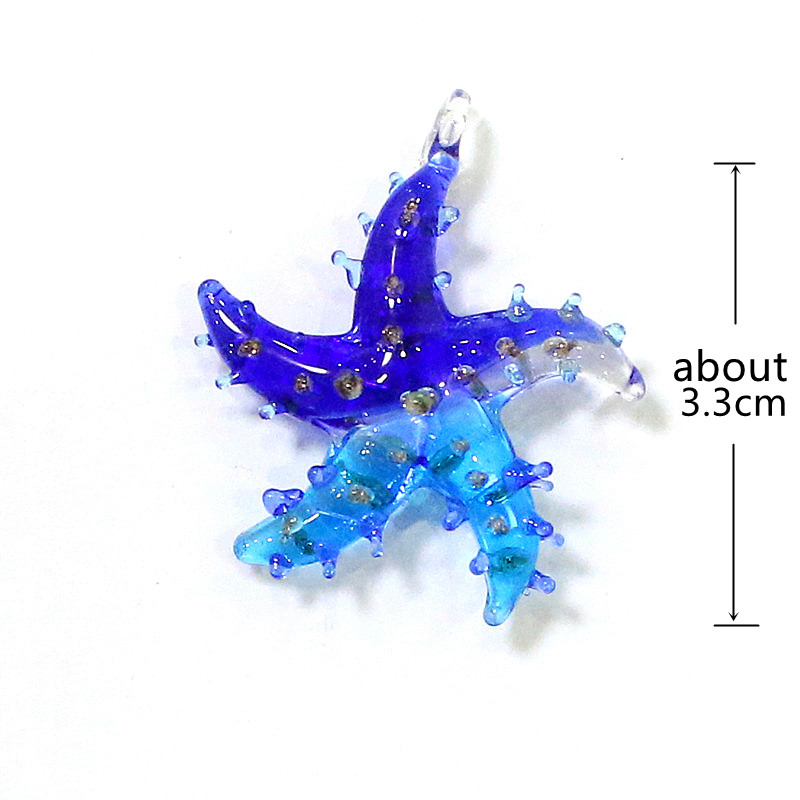 Mini Glass Starfish Pendant Co - Marine Aquarium Decorations 评论和价格