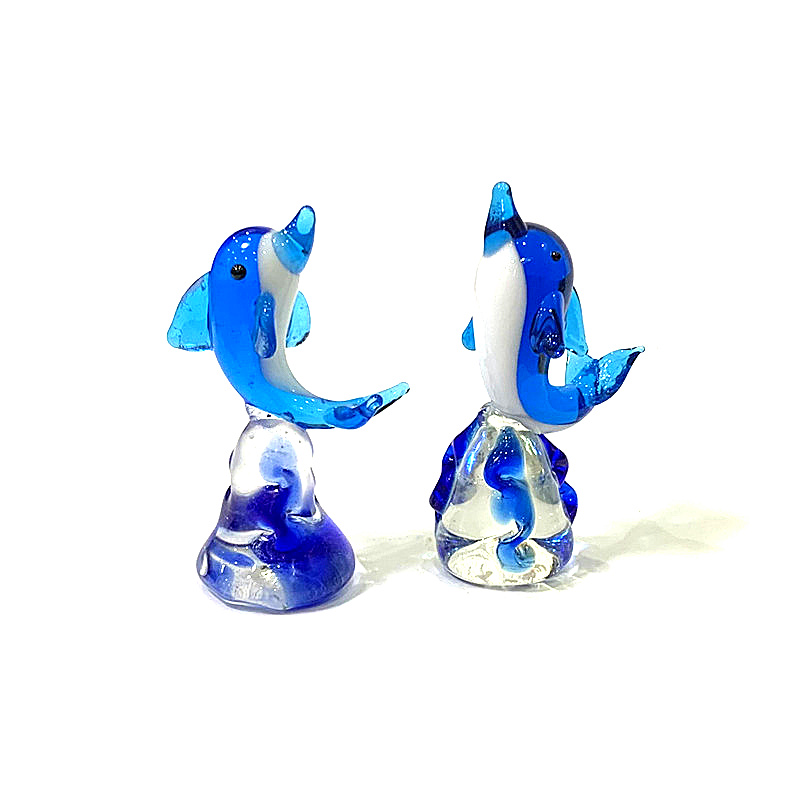 Handmade Mini Glass Dolphin Fi - Marine Aquarium Design 评论和价格