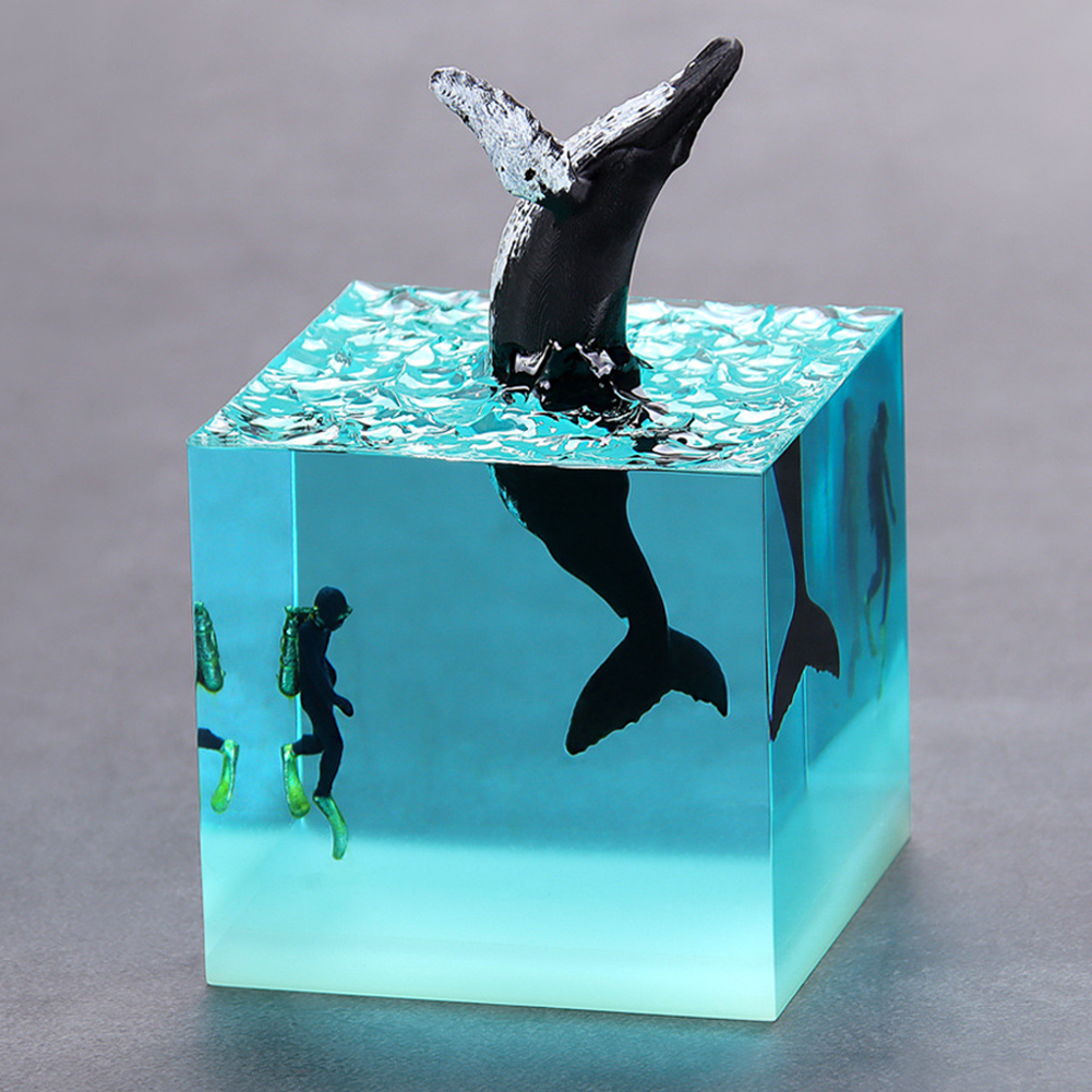 Micro Landscape Whale Diver Mo - Marine Aquarium Decorations 评论和价格
