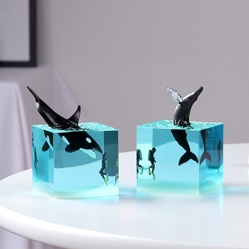 Micro Landscape Whale Diver Mo - Marine Aquarium Decorations 评论和价格