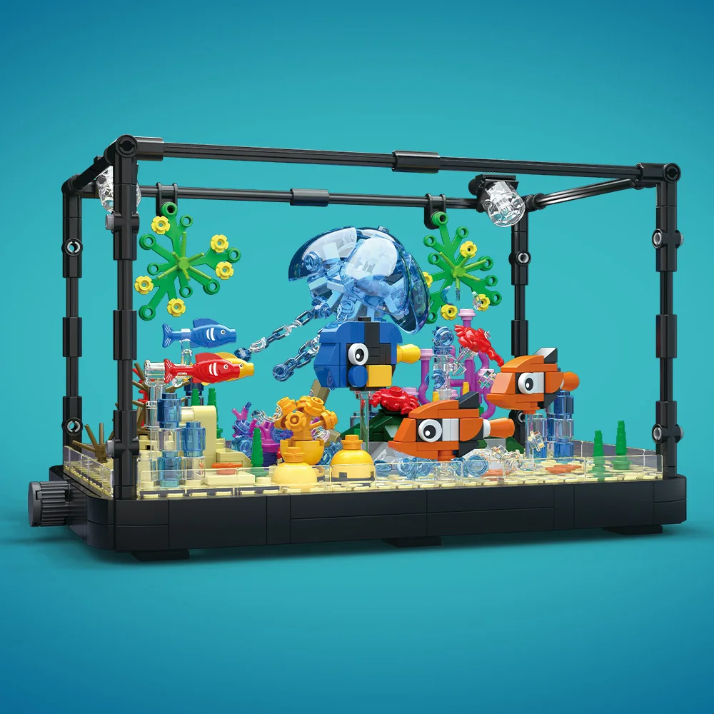Fish Tank Building Block Set w - Marine Aquarium Decorations 评论和价格