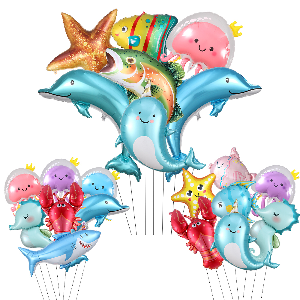 Ocean Animal Balloon Set Dolph - Marine Aquarium Decorations 评论和价格