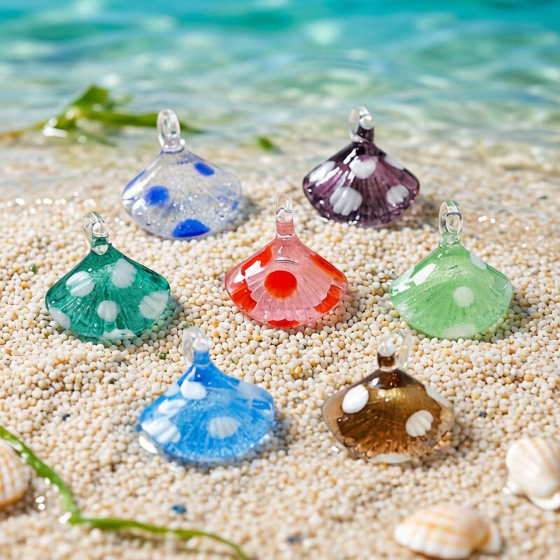 Colorful Mini Sea Shell Charm  - Marine Aquarium Decorations 评论和价格