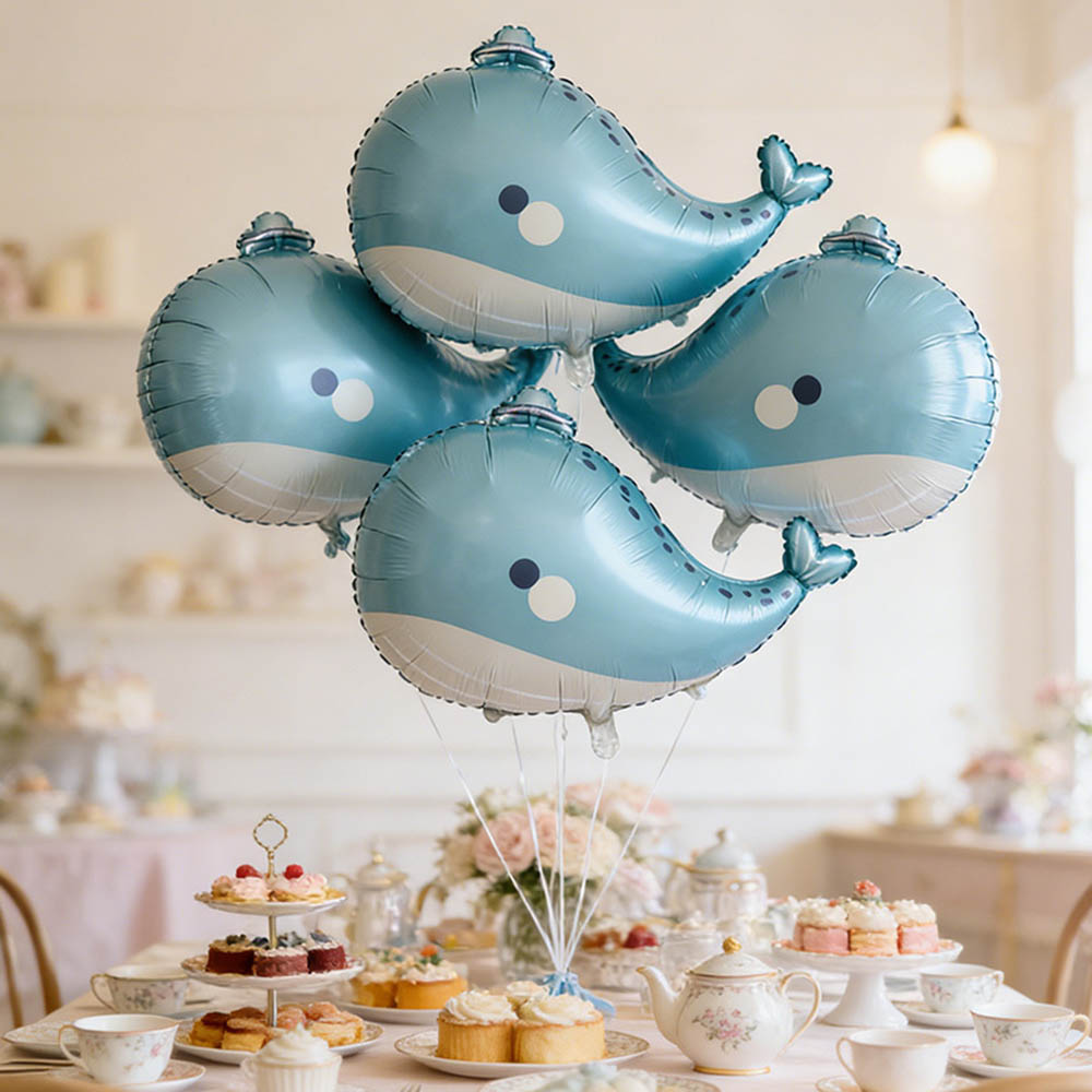 5pcs Cartoon Whale Foil Balloo - Marine Aquarium Decorations 评论和价格