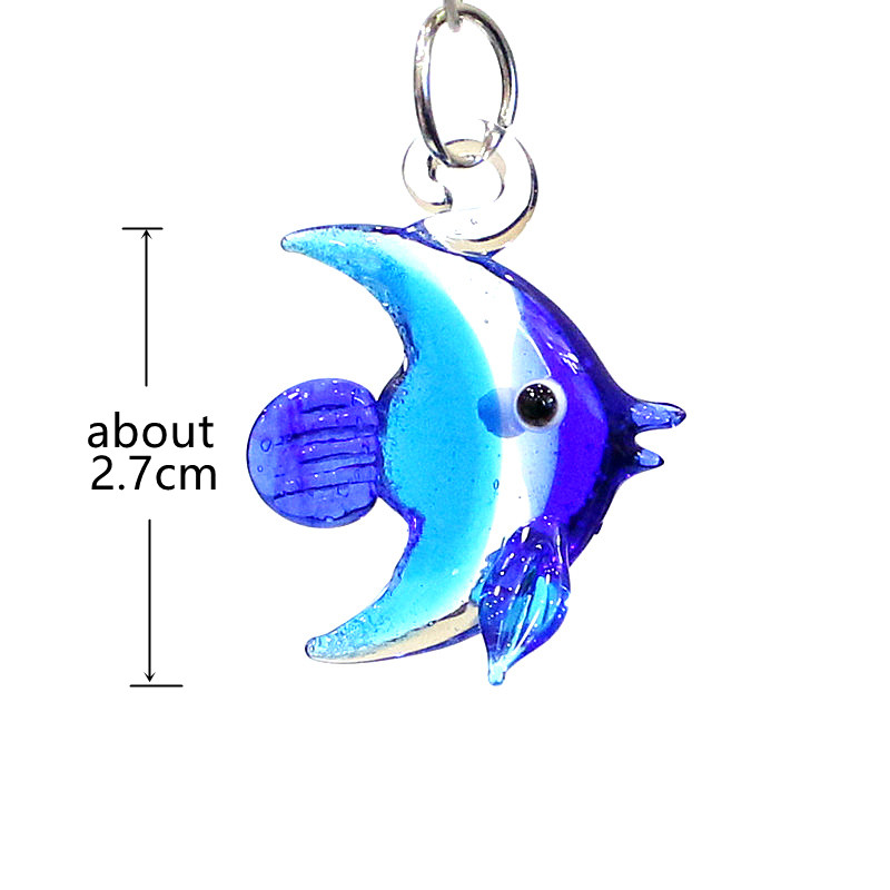 2pcs Mini Fish Glass Pendant C - Marine Aquarium Decorations 评论和价格